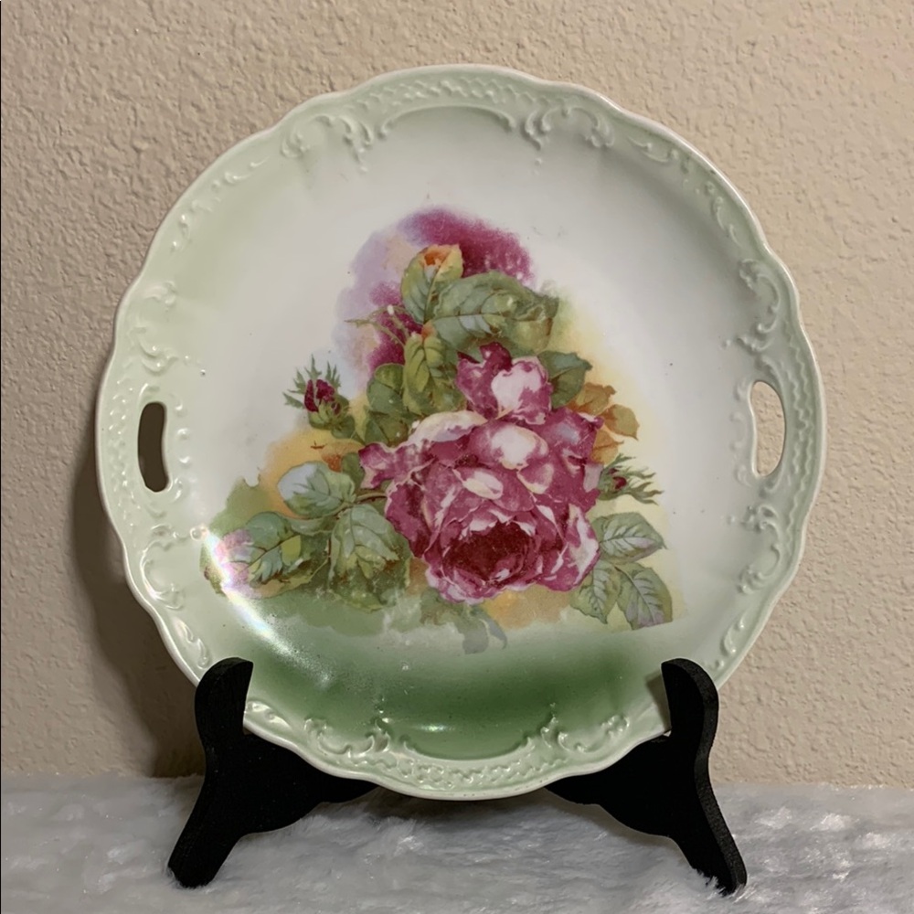 Vintage Bone China Floral Decorative Plate